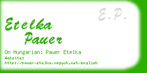 etelka pauer business card